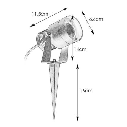 Markslöjd 108404 - Lâmpada LED RGBW para exterior GARDEN24 LED/6W/24V 30 cm IP44 preta