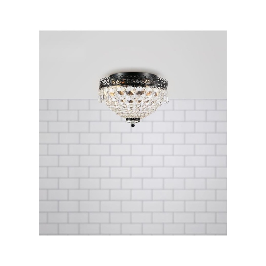 Markslöjd 108424 - Iluminação de teto JOLINE 2xE14/40W/230V preto