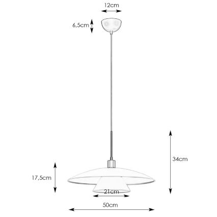 Markslöjd 108431 - Candelabro suspenso MILLINGE 1xE27/40W/230V preto