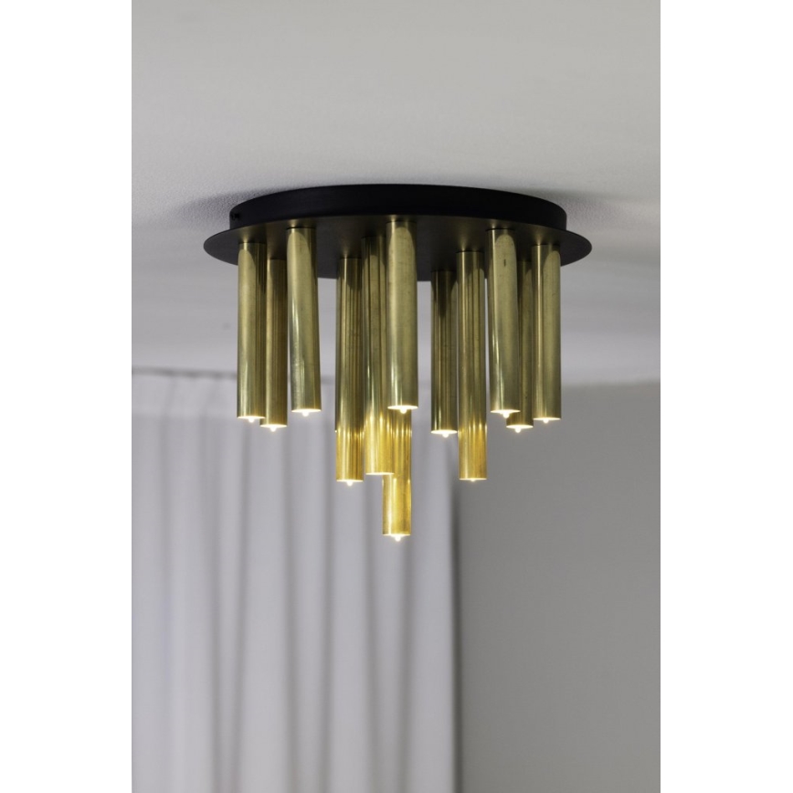 Markslöjd 108504 - Iluminação de teto GOCCE 13xG9/10W/230V dourado/preto
