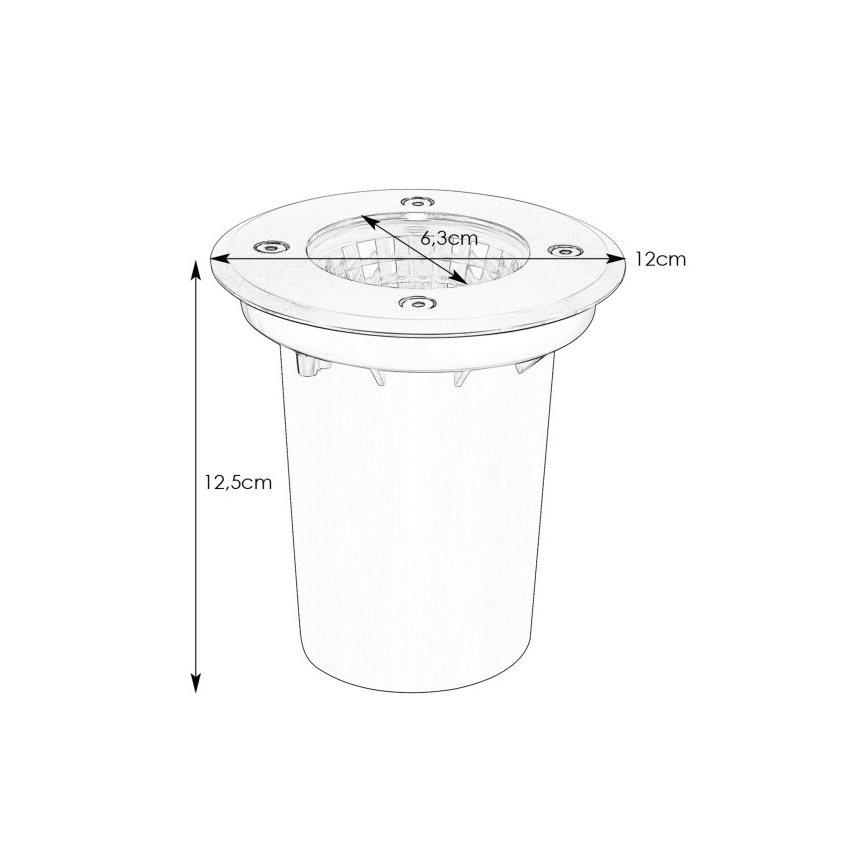 Markslöjd 108536 - Candeeiro de encastrar para exterior GARDEN24 LED/6,2W/24V IP44 cromado mate