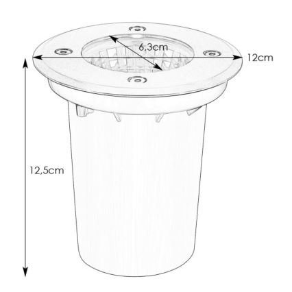 Markslöjd 108537 - Luminária LED embutida para exterior GARDEN24 LED/9W/24V IP44, acabamento cromado mate