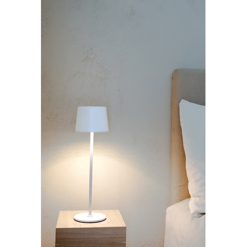 Markslöjd 108654 - Lâmpada recarregável LED dimmerizável FIORE LED/2W/5V IP44 38 cm branca