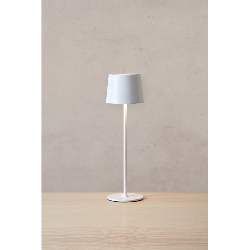 Markslöjd 108654 - Lâmpada recarregável LED dimmerizável FIORE LED/2W/5V IP44 38 cm branca