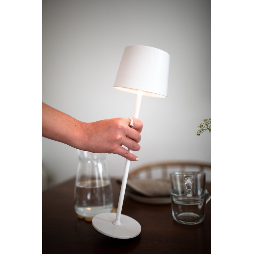 Markslöjd 108654 - Lâmpada recarregável LED dimmerizável FIORE LED/2W/5V IP44 38 cm branca