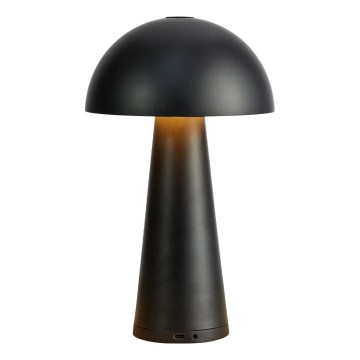 Markslöjd 108655 - Candeeiro de mesa recarregável LED dimerizável FUNGI LED/1,5W/5V 2000 mAh IP44 preto