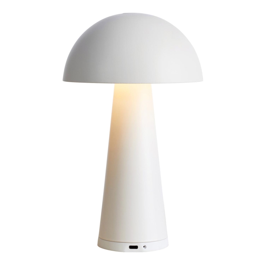 Markslöjd 108655 - Candeeiro LED recarregável e regulável FUNGI LED/1,5W/5V IP44 branco