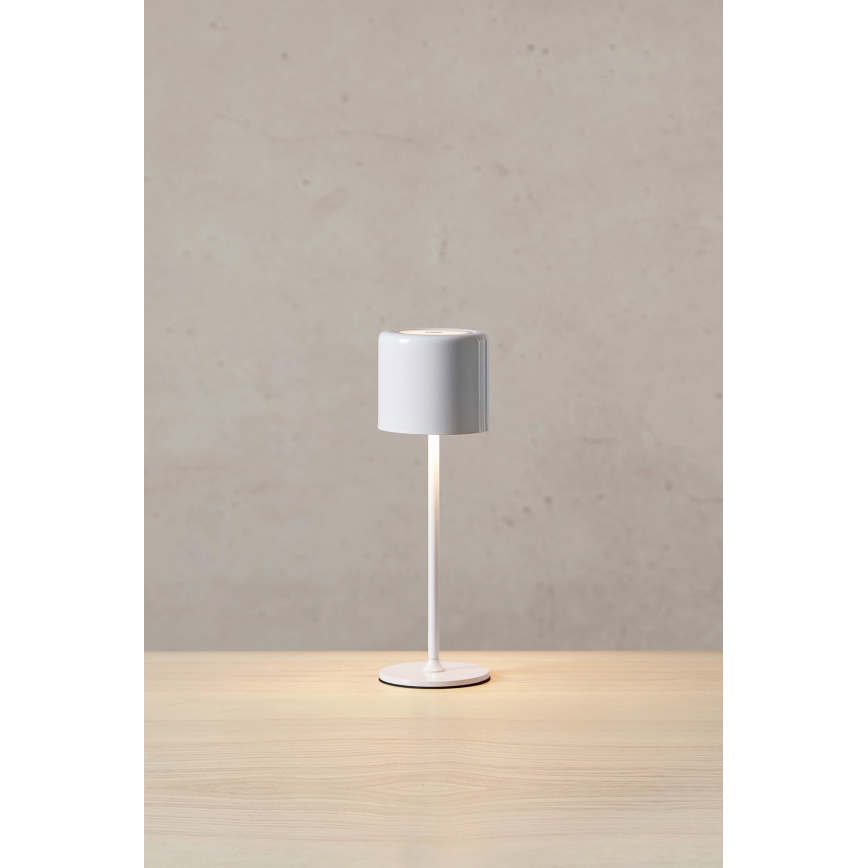 Markslöjd 108658 - Candeeiro recarregável com regulação de intensidade FILO LED/2W/5V IP44 30 cm branco