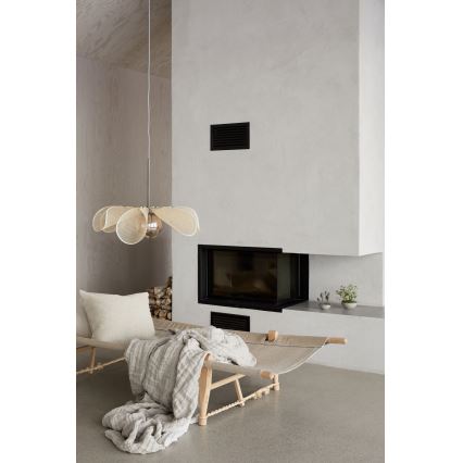 Markslöjd 108659 - Candeeiro suspenso STYRKA 1xE27/40W/230V diâmetro 63 cm bege