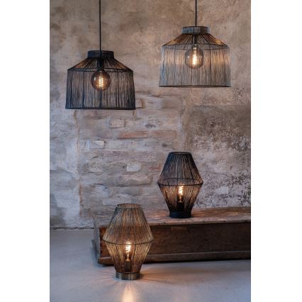 Markslöjd 108666 - Candeeiro de mesa CASA 1xE27/40W/230V preto