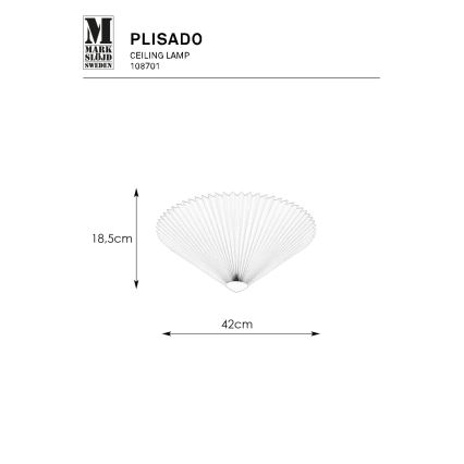 Markslöjd 108701 - Iluminação de teto PLISADO 3xE14/40W/230V diâmetro 42 cm branco