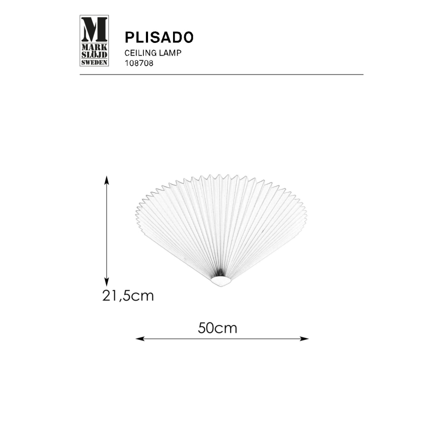Markslöjd 108708 - Iluminação de teto PLISADO 3xE14/40W/230V diâmetro 50 cm cinzento