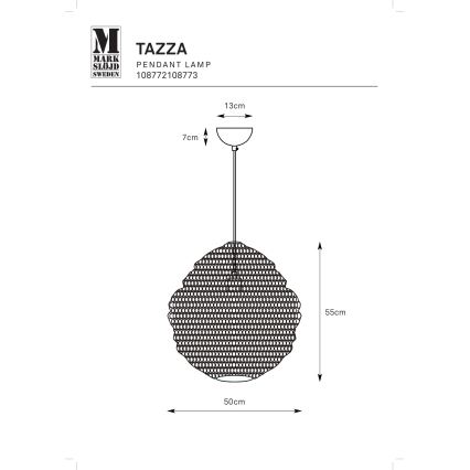 Markslöjd 108772 - Candeeiro suspenso TAZZA 1xE27/40W/230V preto