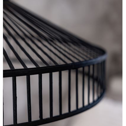 Markslöjd 108782 - Candeeiro suspenso TAPA 1xE27/40W/230V preto/bambu