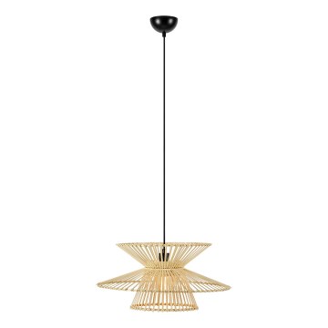 Markslöjd 108785 - Candeeiro suspenso DUPLICI 1xE27/40W/230V bege/bambu