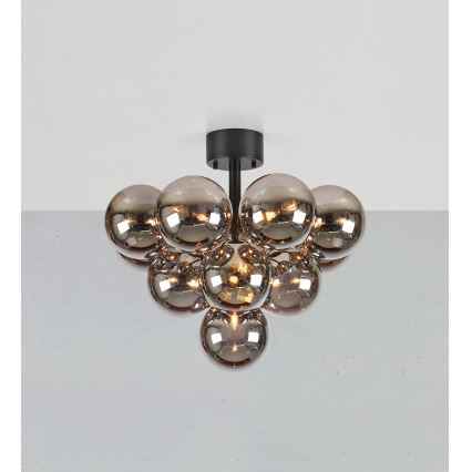 Markslöjd 108845 - Lustre de tecto fixo MERLOT 13xG9/18W/230V Ø 56 cm preto/fumado