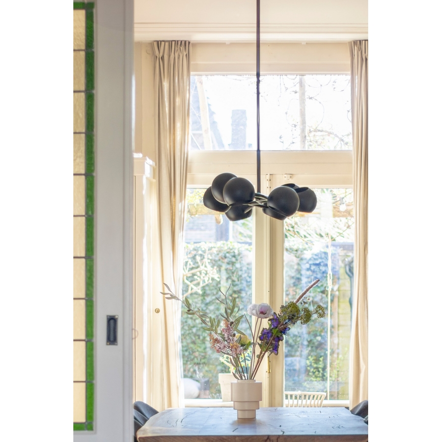 Markslöjd 108852 - Candeeiro suspenso EDGAR 8xE14/40W/230V preto