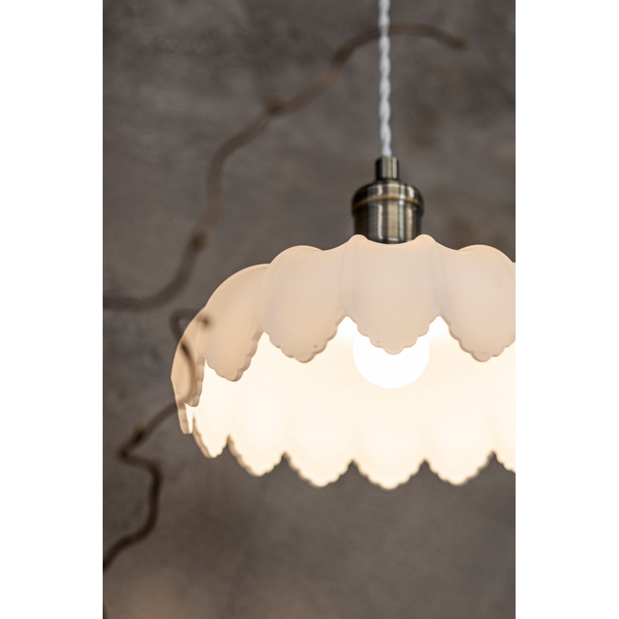 Markslöjd 108857 - Candeeiro suspenso KURAGE 1xE27/40W/230V latão/branco