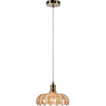 Markslöjd 108858 - Candeeiro suspenso KURAGE 1xE27/40W/230V latão/fumado bege