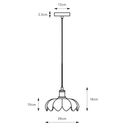 Markslöjd 108858 - Candeeiro suspenso KURAGE 1xE27/40W/230V latão/fumado bege