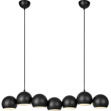 Markslöjd 108860 - Candeeiro suspenso CUPOLO 7xE14/40W/230V preto