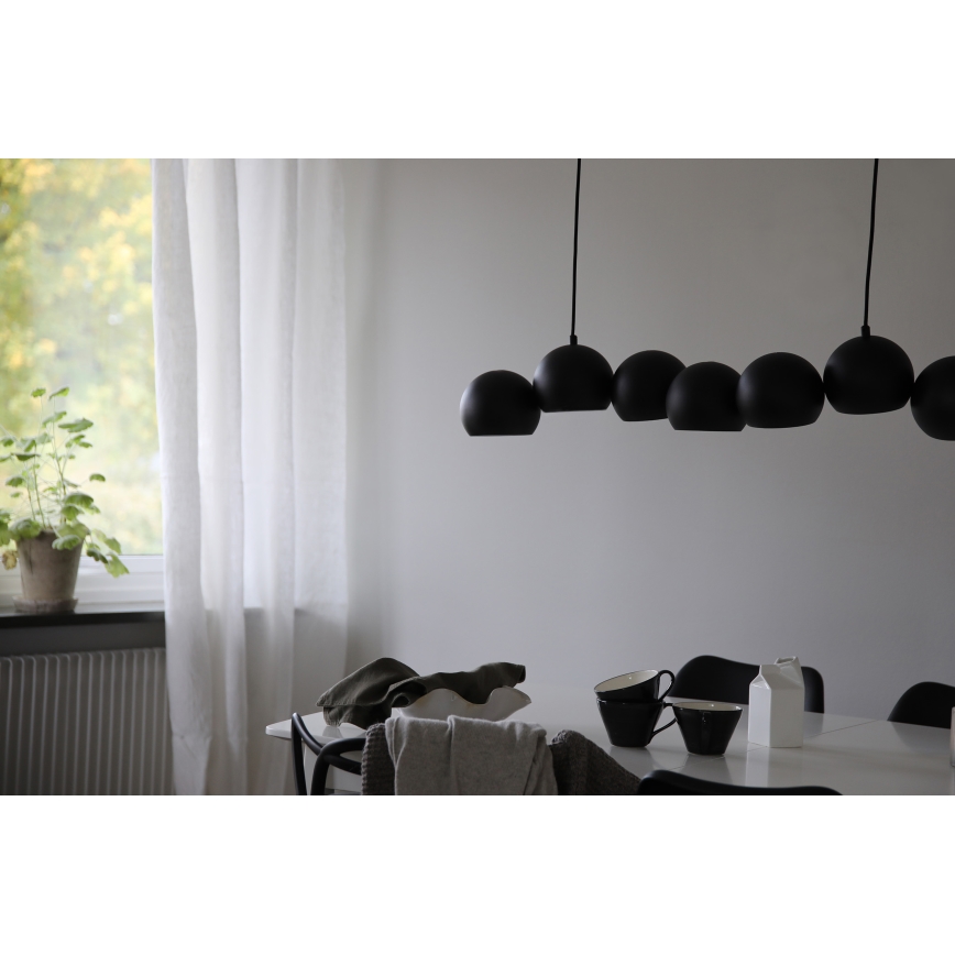 Markslöjd 108860 - Candeeiro suspenso CUPOLO 7xE14/40W/230V preto