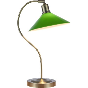 Markslöjd 108864 - Candeeiro de mesa VELA 1xE27/40W/230V latão/verde