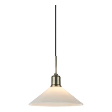 Markslöjd 108867 - Candeeiro suspenso VELA 1xE27/40W/230V latão/branco