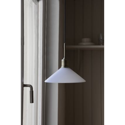 Markslöjd 108867 - Candeeiro suspenso VELA 1xE27/40W/230V latão/branco