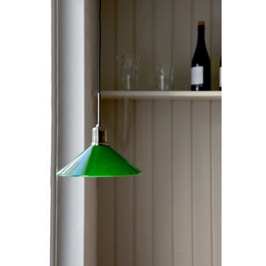 Markslöjd 108868 - Candeeiro suspenso VELA 1xE27/40W/230V latão/verde