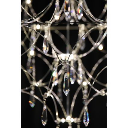 Markslöjd 108870 - Lustre de cristal LED regulável num fio EFESOS LED/25W/230V diâmetro 80 cm