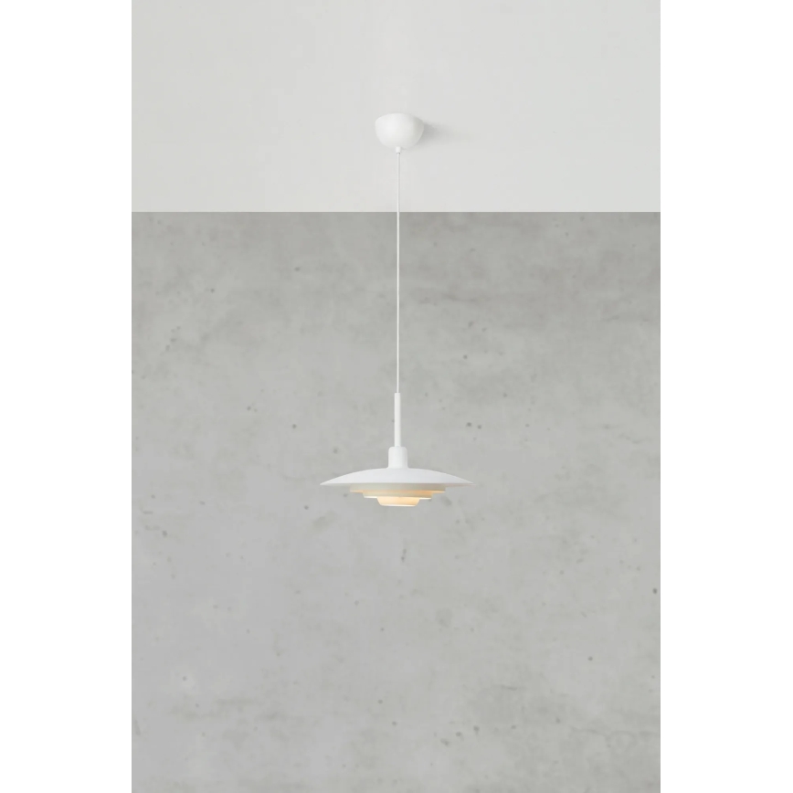 Markslöjd 108874 - Candeeiro suspenso em cabo PINY 1xE27/60W/230V Ø 35 cm, branco