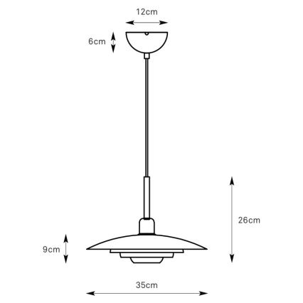 Markslöjd 108874 - Candeeiro suspenso em cabo PINY 1xE27/60W/230V Ø 35 cm, branco