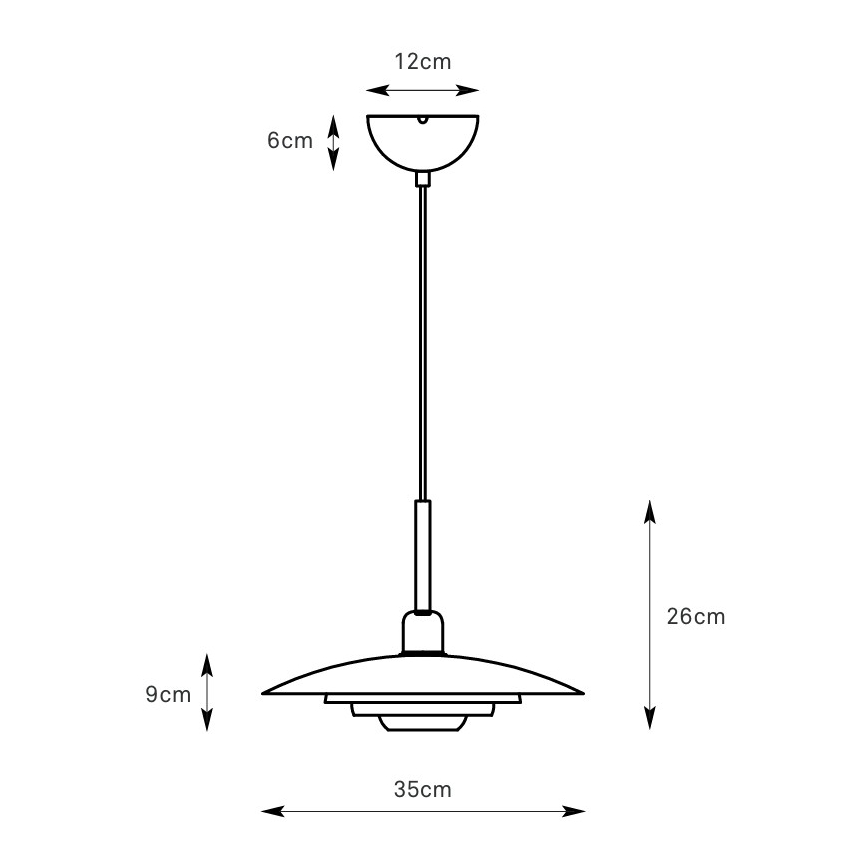 Markslöjd 108874 - Candeeiro suspenso em cabo PINY 1xE27/60W/230V Ø 35 cm, branco