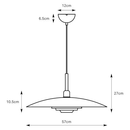 Markslöjd 108876 - Lustre suspenso PINY 1xE27/60W/230V Ø 57 cm branco