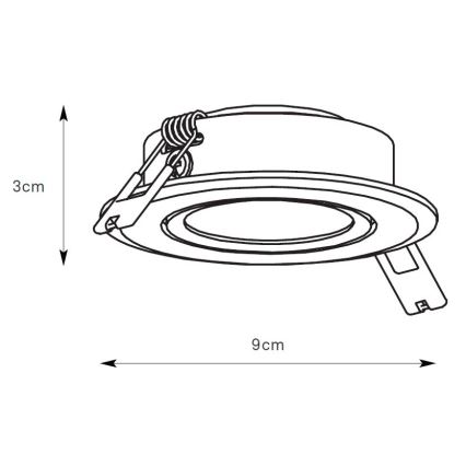 Markslöjd 108885 - Luminária LED dimerizável de embutir para casa de banho PLUTO LED/4,9W/230V CRI 90 IP44 branca