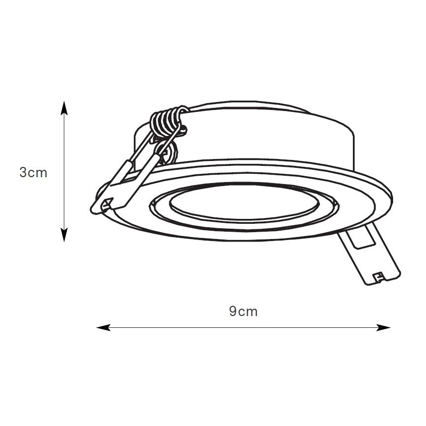 Markslöjd 108885 - Luminária LED dimerizável de embutir para casa de banho PLUTO LED/4,9W/230V CRI 90 IP44 branca