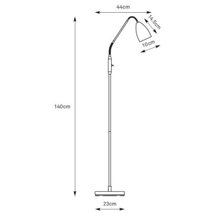 Markslöjd 108887 - Candeeiro de pé LED dimerizável PATRO LED/4,9W/230V CRI 90 bege