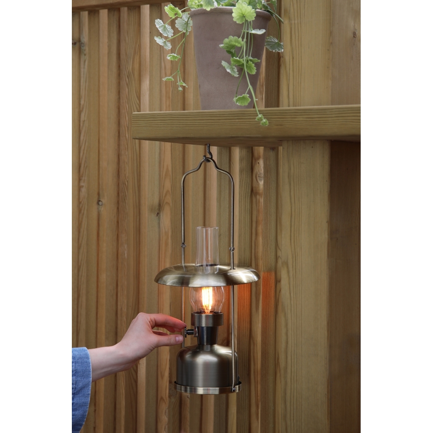 Markslöjd 108894 - Candeeiro de mesa exterior recarregável LED dimerizável FANOS LED/2,5W/3,7V 4000 mAh IP44 latão