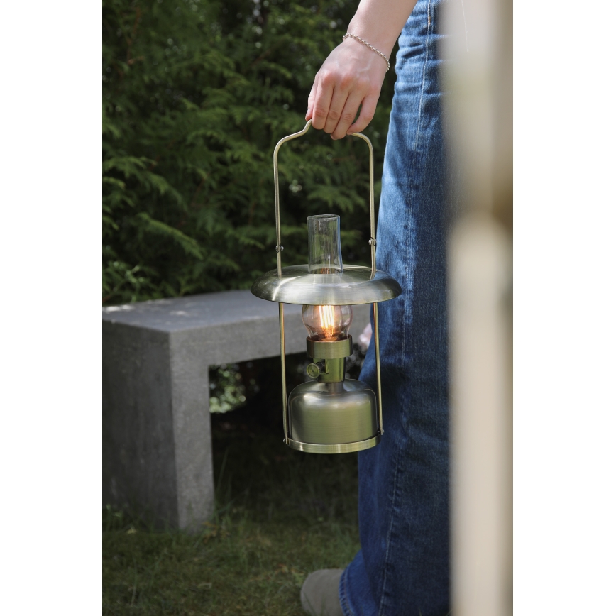 Markslöjd 108894 - Candeeiro de mesa exterior recarregável LED dimerizável FANOS LED/2,5W/3,7V 4000 mAh IP44 latão