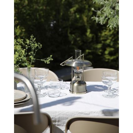 Markslöjd 108894 - Candeeiro de mesa exterior recarregável LED dimerizável FANOS LED/2,5W/3,7V 4000 mAh IP44 latão