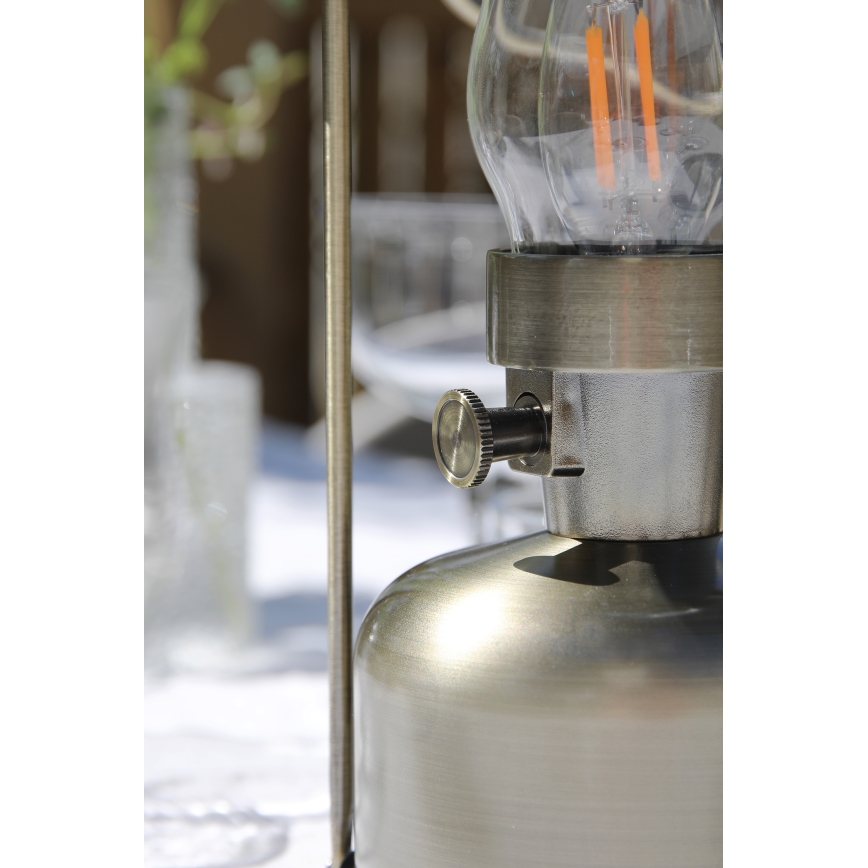 Markslöjd 108894 - Candeeiro de mesa exterior recarregável LED dimerizável FANOS LED/2,5W/3,7V 4000 mAh IP44 latão