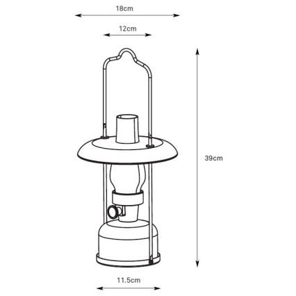 Markslöjd 108894 - Candeeiro de mesa exterior recarregável LED dimerizável FANOS LED/2,5W/3,7V 4000 mAh IP44 latão
