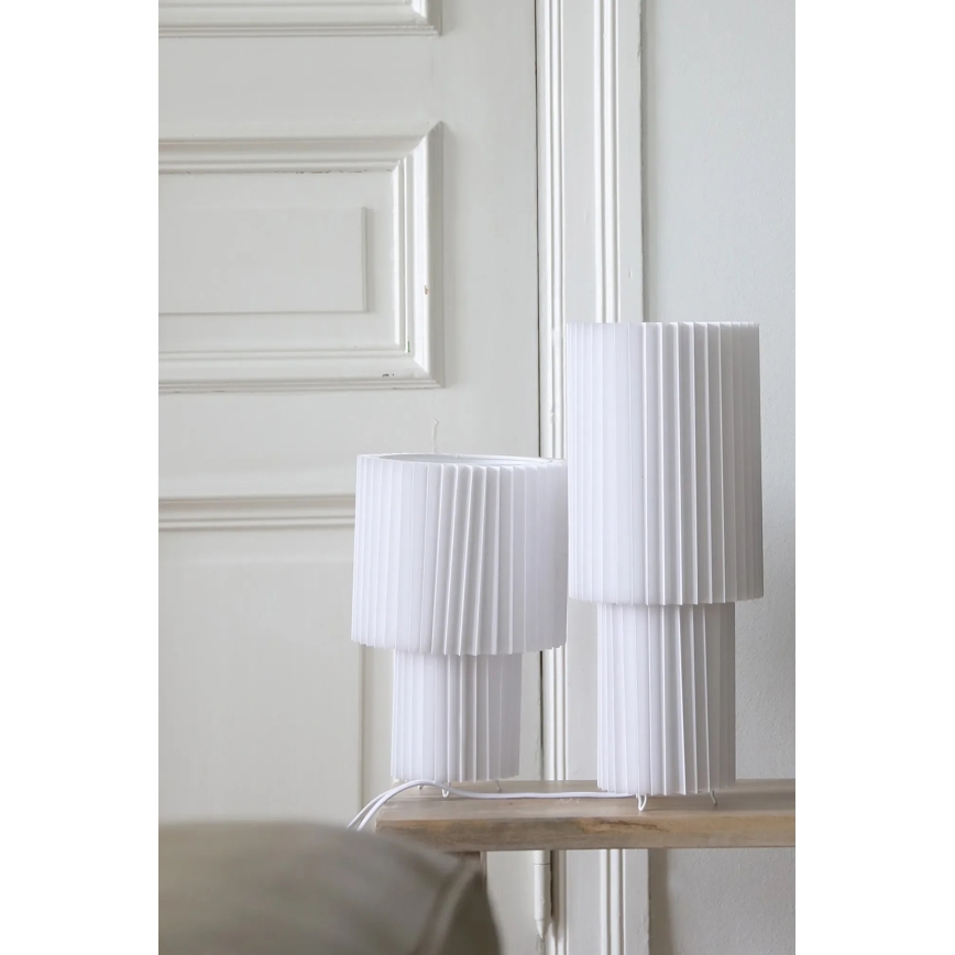 Markslöjd 108895 - Candeeiro de mesa CATIS 1xE27/60W/230V 32 cm branco