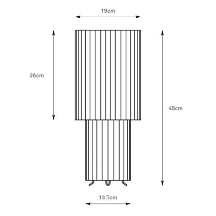 Markslöjd 108897 - Candeeiro de mesa CATIS 1xE27/60W/230V 45 cm branco