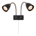 Markslöjd 108901 - Aplique de parede com focos CIRO 2xGU10/7W/230V preto