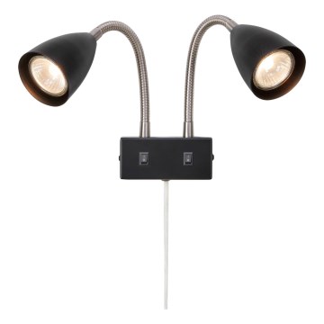 Markslöjd 108901 - Aplique de parede com focos CIRO 2xGU10/7W/230V preto