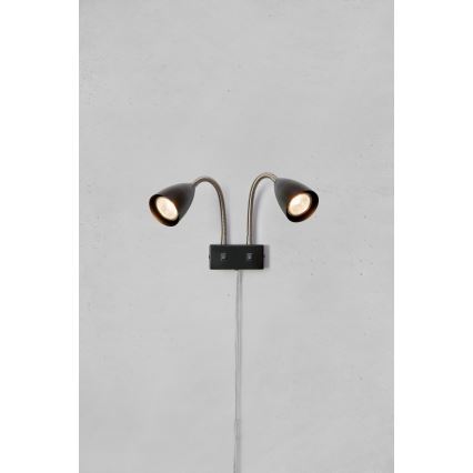 Markslöjd 108901 - Aplique de parede com focos CIRO 2xGU10/7W/230V preto