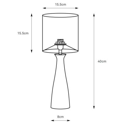 Markslöjd 108906 - Candeeiro de mesa BIRILLO 1xE14/60W/230V creme