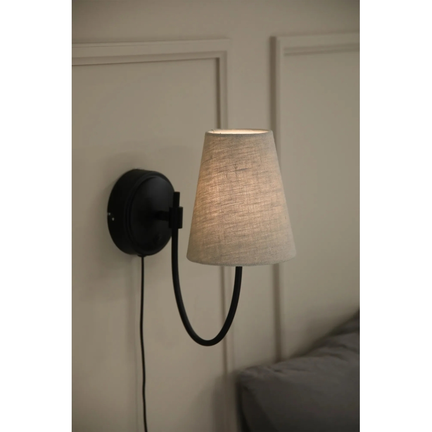 Markslöjd 108907 - Aplique de parede AMAR 1xE14/40W/230V bege/preto